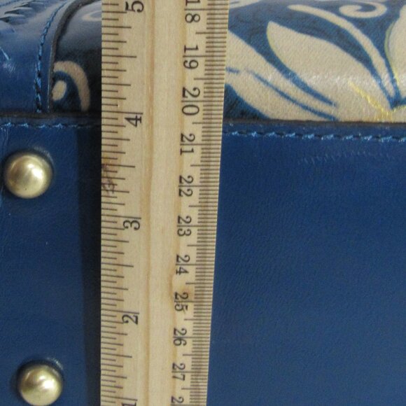 RARE PATRICIA NASH BLUE FLORAL CURRY TOTE BAG, + SHOULDER STRAP, DUST BAG +  COA - Picture 8 of 16